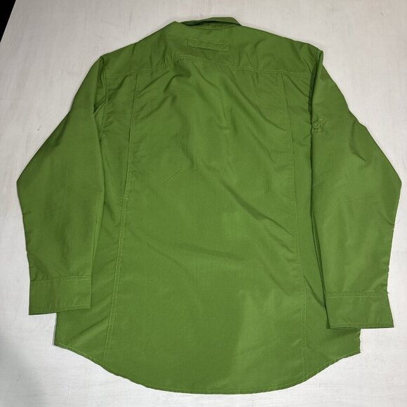 Duluth Trading Shirt CoolPlus Men Medium Fishing Hiking Vented L/S Ripstop Green - Picture 8 of 9